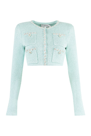 Sequin knit cardigan-0